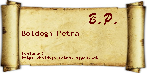 Boldogh Petra névjegykártya